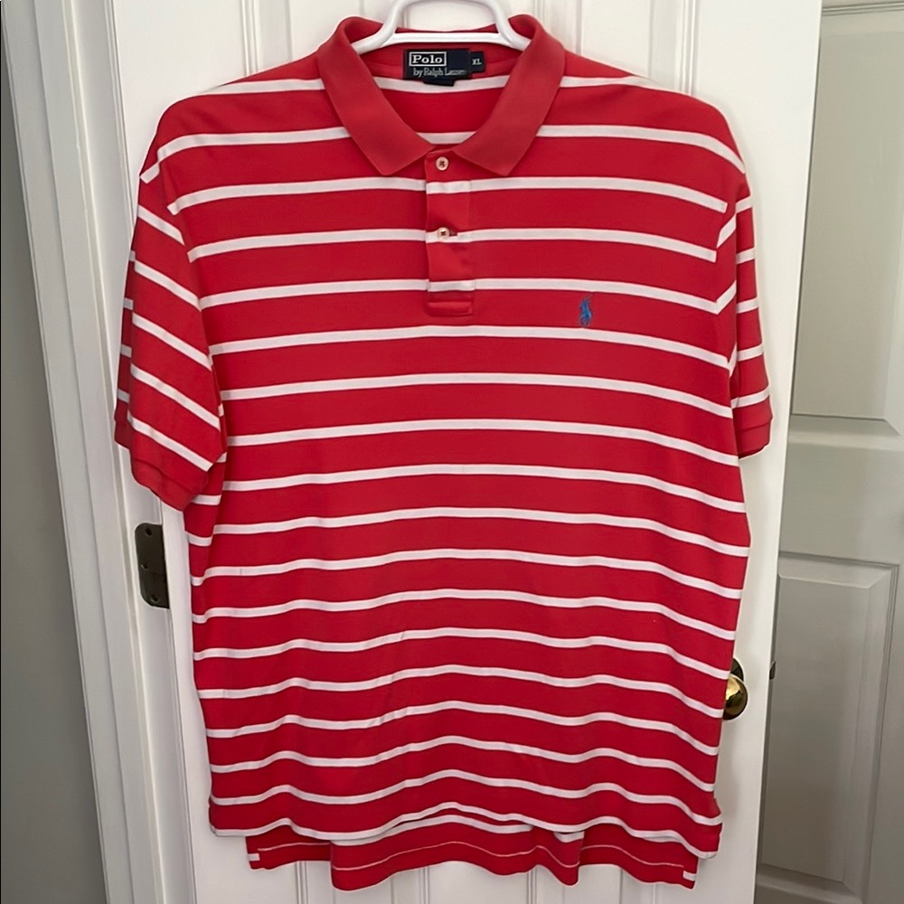 Polo by Ralph Lauren Men's Red Striped Shirt